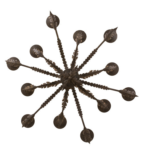 48" French Elegance 12 Light Chandelier detail view