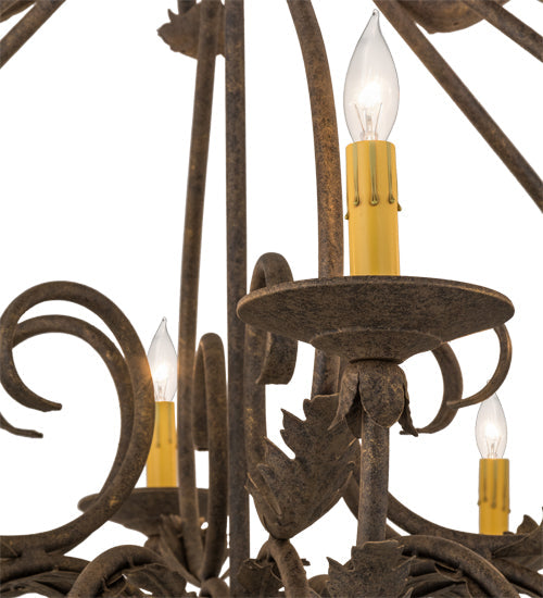 48" French Elegance 12 Light Chandelier detail view
