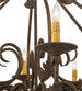 48" French Elegance 12 Light Chandelier detail view