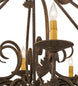 48" French Elegance 12 Light Chandelier detail view