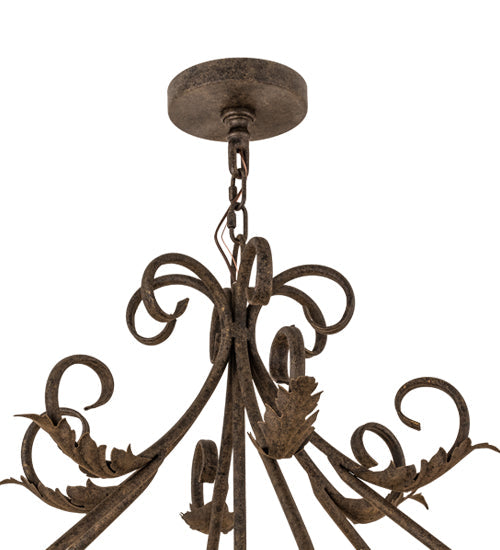 48" French Elegance 12 Light Chandelier detail view