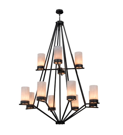 60" Galen 12 Light Two Tier Chandelier detail view
