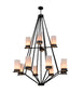 60" Galen 12 Light Two Tier Chandelier detail view