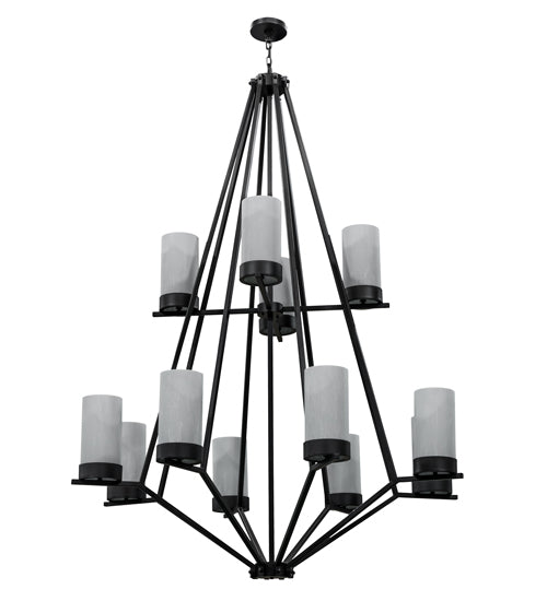 60" Galen 12 Light Two Tier Chandelier detail view