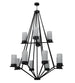 60" Galen 12 Light Two Tier Chandelier detail view