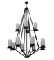 60" Galen 12 Light Two Tier Chandelier detail view