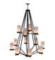 60" Galen 12 Light Two Tier Chandelier detail view