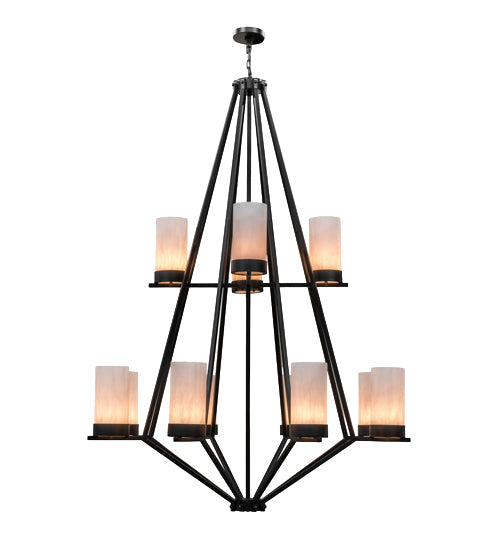 60" Galen 12 Light Two Tier Chandelier detail view