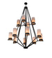 60" Galen 12 Light Two Tier Chandelier detail view