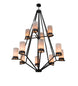 60" Galen 12 Light Two Tier Chandelier detail view