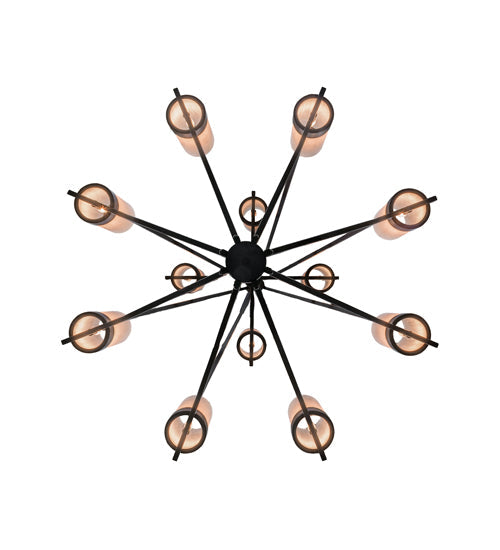 60" Galen 12 Light Two Tier Chandelier detail view