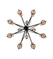 60" Galen 12 Light Two Tier Chandelier detail view