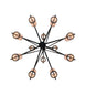 60" Galen 12 Light Two Tier Chandelier detail view