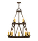 36" Lakeshore 12 Light Two Tier Chandelier detail view
