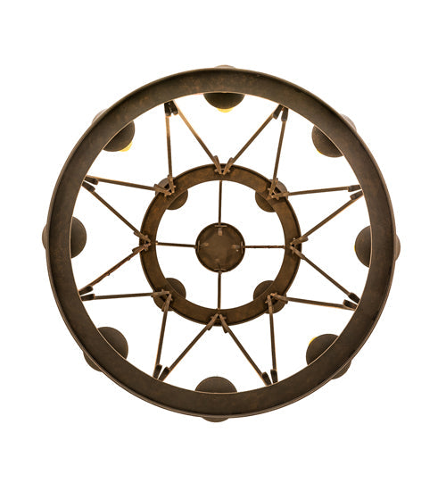 36" Lakeshore 12 Light Two Tier Chandelier detail view