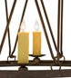 36" Lakeshore 12 Light Two Tier Chandelier detail view