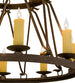 36" Lakeshore 12 Light Two Tier Chandelier detail view