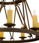 36" Lakeshore 12 Light Two Tier Chandelier detail view
