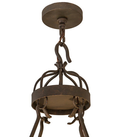 36" Lakeshore 12 Light Two Tier Chandelier detail view