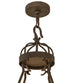 36" Lakeshore 12 Light Two Tier Chandelier detail view
