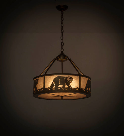 22" Black Bear Inverted Pendant - hero