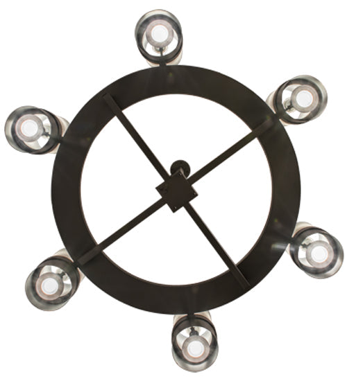 48" Farmington 6 Light Chandelier detail view