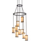 35" Cartier 9 Light Cascading Chandelier detail view