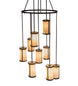 35" Cartier 9 Light Cascading Chandelier detail view