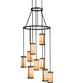 35" Cartier 9 Light Cascading Chandelier detail view