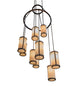 35" Cartier 9 Light Cascading Chandelier detail view