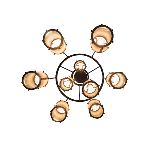 35" Cartier 9 Light Cascading Chandelier detail view