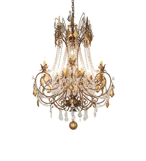 38" Minuet 12 Light Chandelier detail view