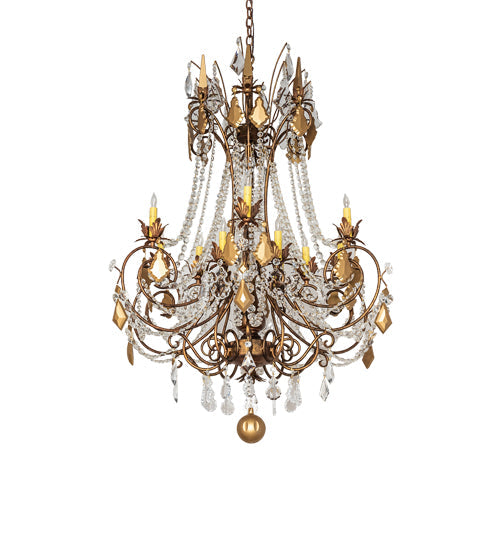 38" Minuet 12 Light Chandelier detail view