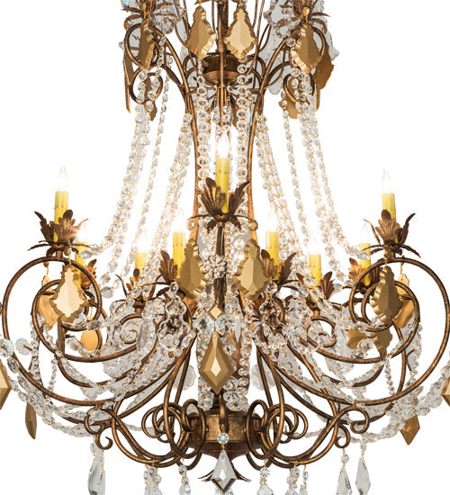 38" Minuet 12 Light Chandelier detail view