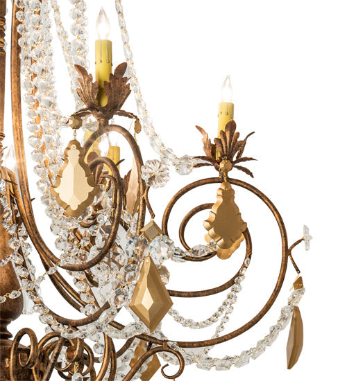38" Minuet 12 Light Chandelier detail view