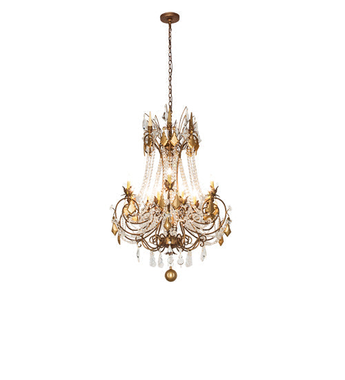 38" Minuet 12 Light Chandelier detail view