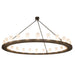 72" Loxley 24 Light Chandelier detail view