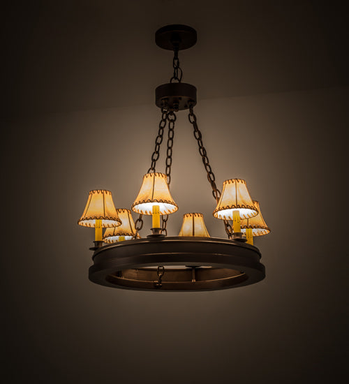 28" Sullivan Ranch 6 Light Chandelier detail view