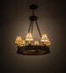 28" Sullivan Ranch 6 Light Chandelier detail view