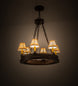 28" Sullivan Ranch 6 Light Chandelier detail view