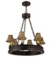28" Sullivan Ranch 6 Light Chandelier detail view