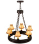 28" Sullivan Ranch 6 Light Chandelier detail view