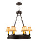 28" Sullivan Ranch 6 Light Chandelier detail view