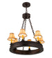 28" Sullivan Ranch 6 Light Chandelier detail view