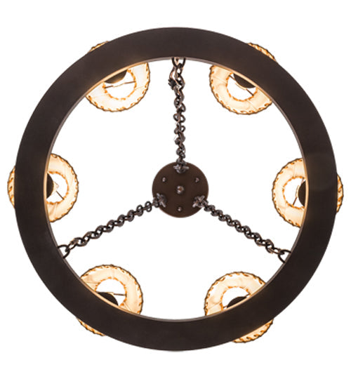 28" Sullivan Ranch 6 Light Chandelier detail view
