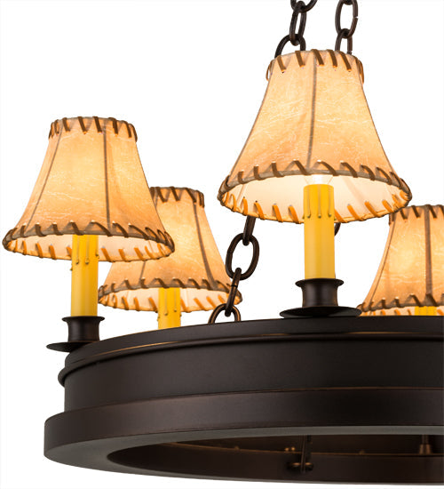 28" Sullivan Ranch 6 Light Chandelier detail view