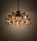 40" Scotch Pine 5 Light Chandelier detail view