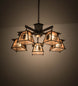 40" Scotch Pine 5 Light Chandelier detail view
