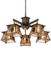40" Scotch Pine 5 Light Chandelier detail view