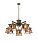 40" Scotch Pine 5 Light Chandelier detail view